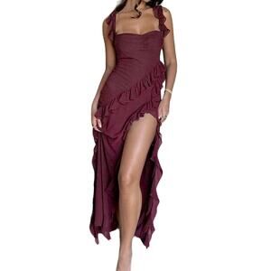 REVOLVE & OLD HOLLYWOOD lovers COMMENSE burgundy dress L